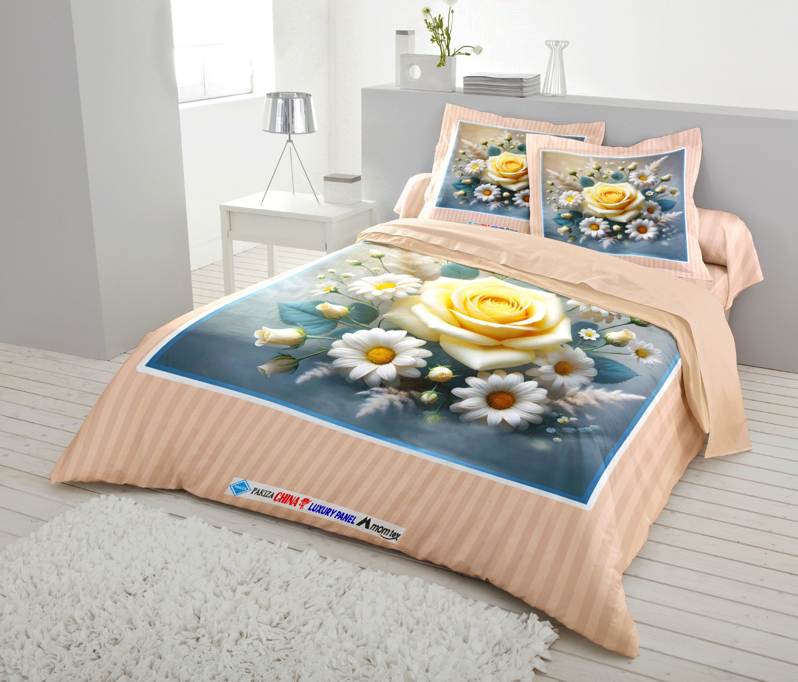 PAKIZA DIGITAL PRINT HD PANEL BEDSHEET