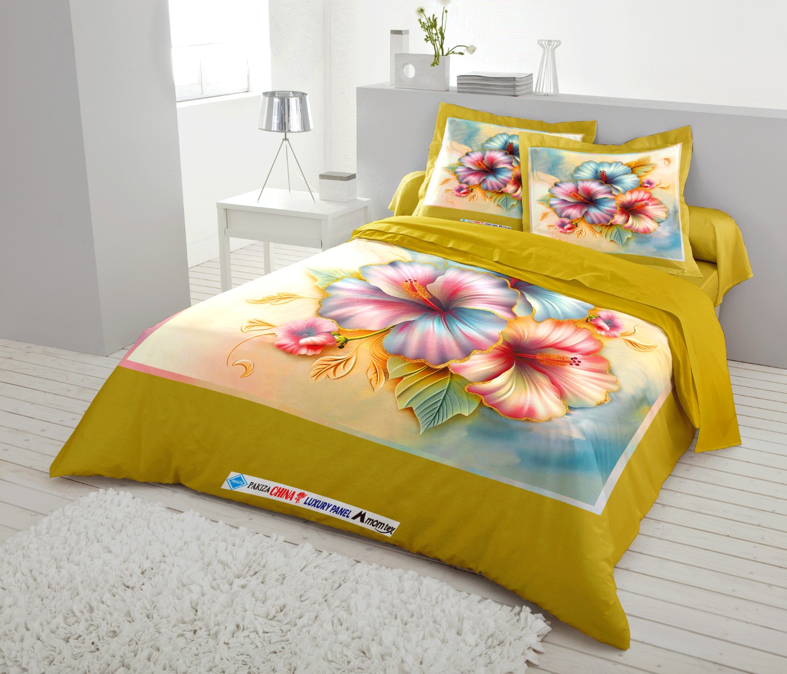 PAKIZA DIGITAL PRINT LUXURY PANEL BEDSHEET
