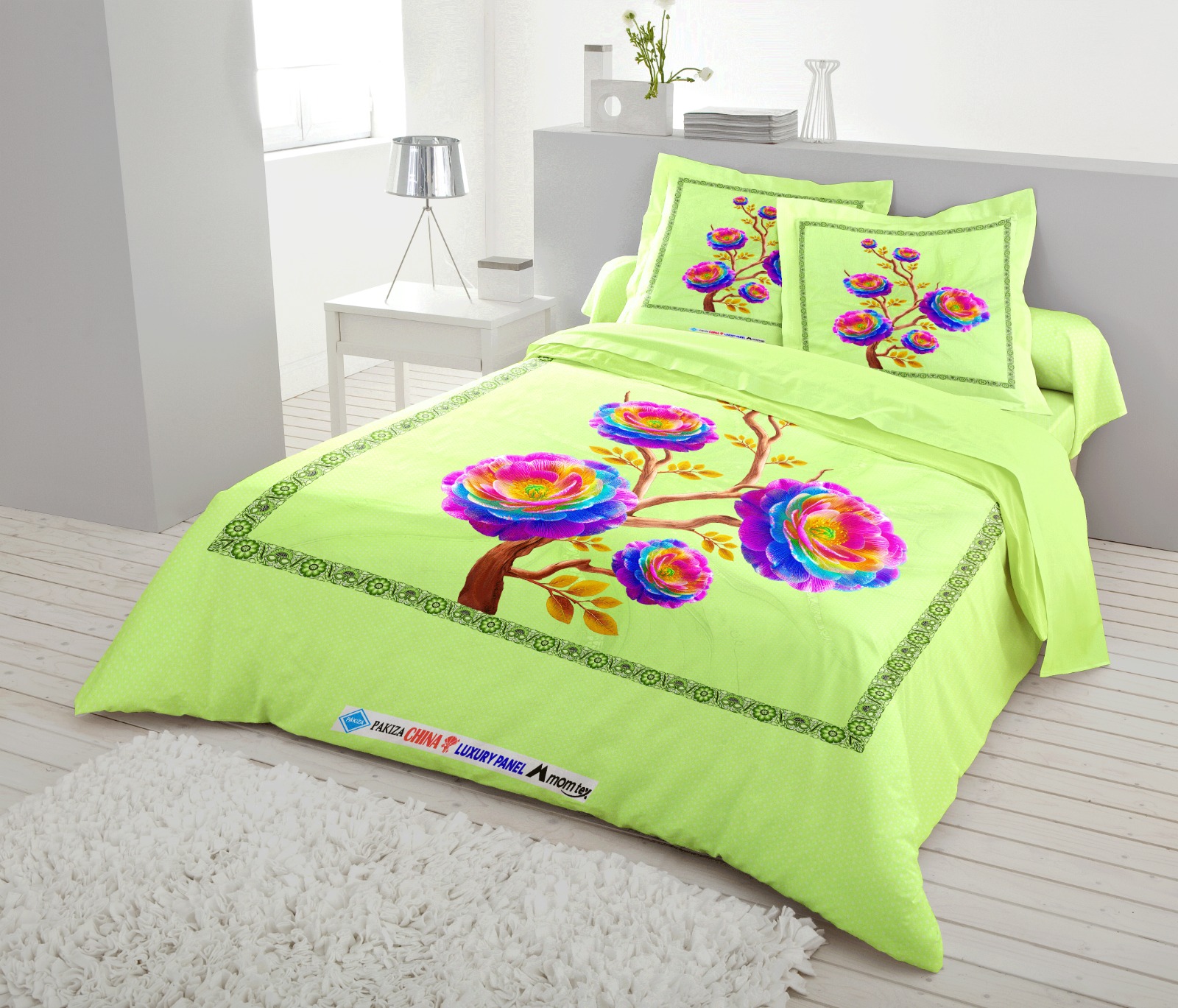 PAKIZA DIGITAL PRINT HD PANEL BEDSHEET