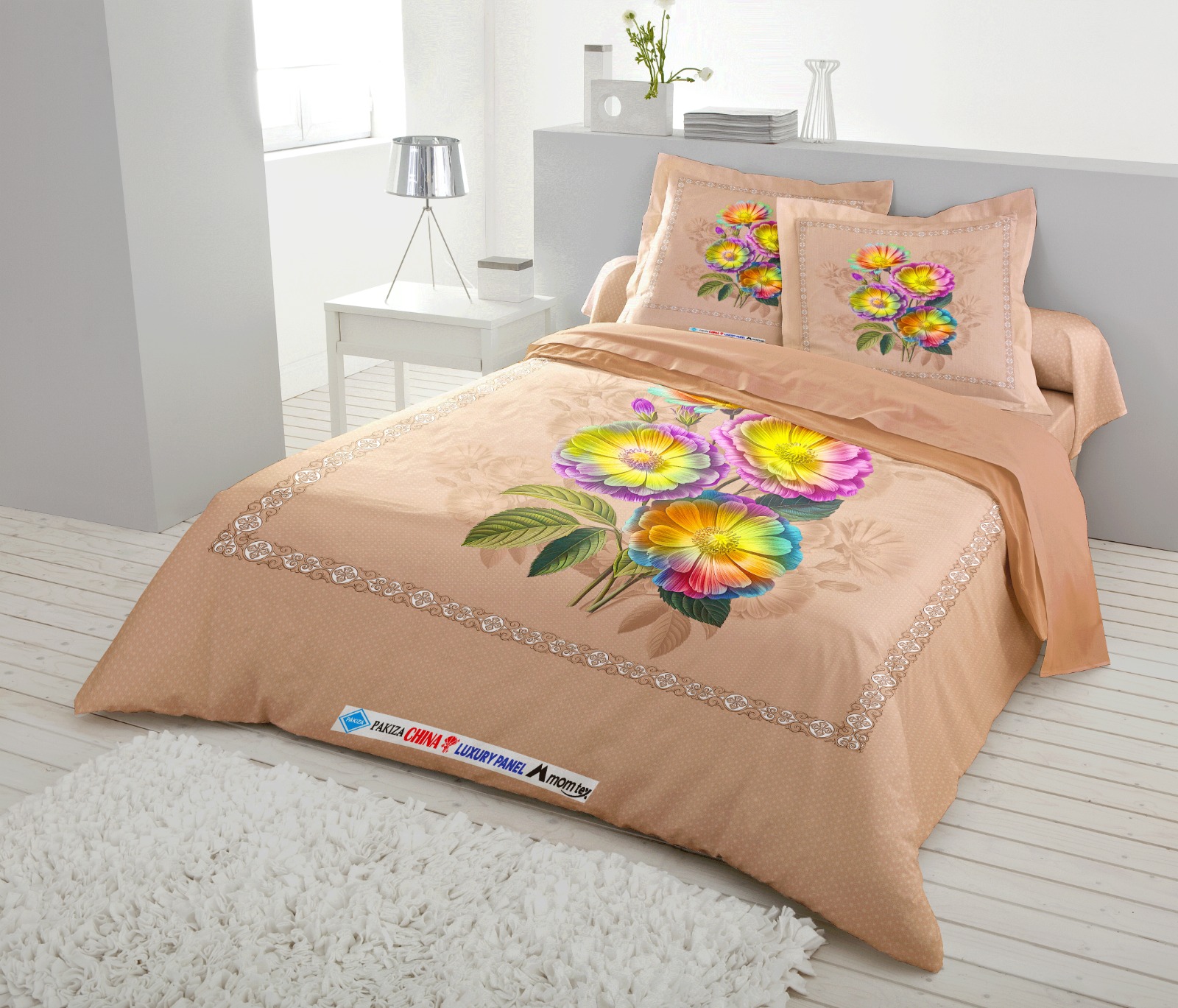 PAKIZA DIGITAL PRINT HD PANEL BEDSHEET
